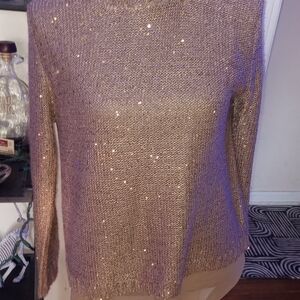 Simply Couture Sparkling Gold Women's Sweater